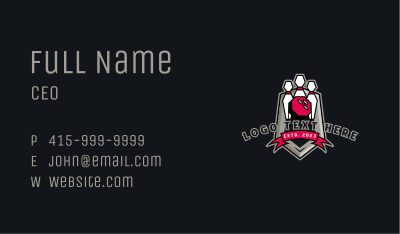 Bowling Pin Banner Business Card Image Preview