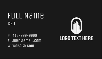 City Engineer Skyscraper  Business Card Image Preview