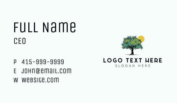 Botanical Forest Tree Business Card Design Image Preview