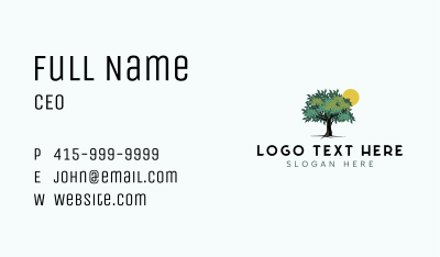 Botanical Forest Tree Business Card Image Preview