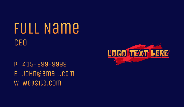 Creative Mural Art Wordmark Business Card Design Image Preview