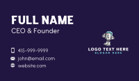 Janitor Cleaning Bucket Business Card Preview