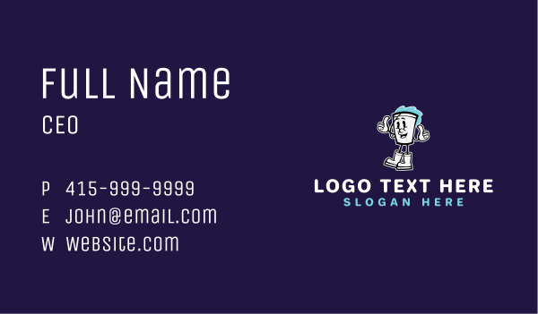 Janitor Cleaning Bucket Business Card Design Image Preview