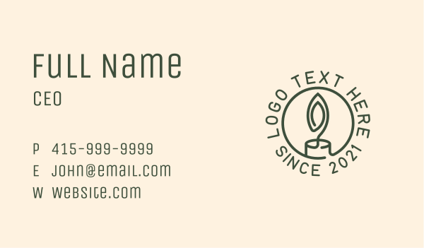 Round Candle Light Business Card Design Image Preview