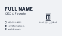 Law Firm Pillar Letter M Business Card Image Preview