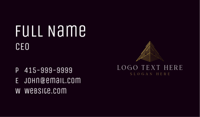 Premium Pyramid Triangle Business Card Image Preview