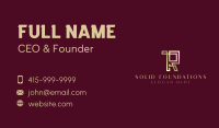 Gold Letter R Business Card Image Preview