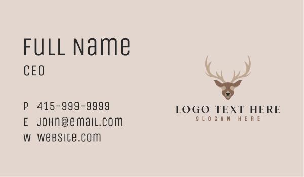 Antler Deer Hunting Business Card Design Image Preview
