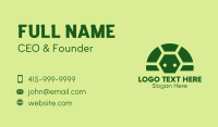 Geometric Green Turtle  Business Card Image Preview