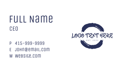 Urban Tattoo Wordmark Business Card Image Preview