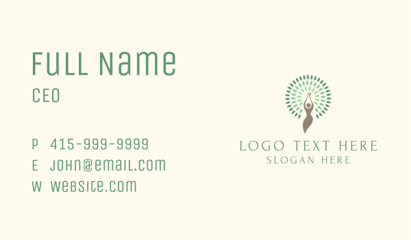 Human Nature Tree Business Card Design Image Preview