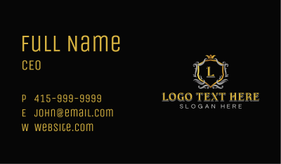 Elegant Insignia Crest Business Card Image Preview