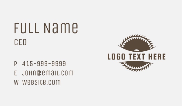 Woodwork Saw Tool Business Card Design Image Preview