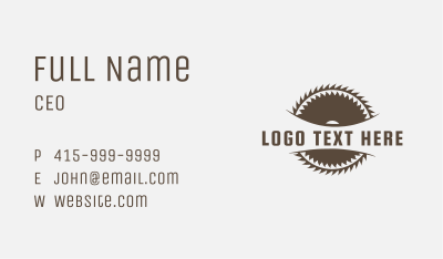 Woodwork Saw Tool Business Card Image Preview