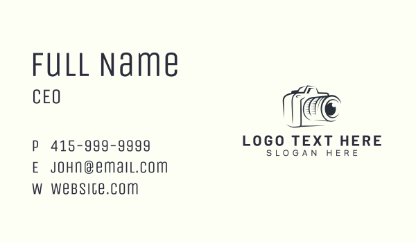 Photographer Shutter Camera Business Card Design Image Preview