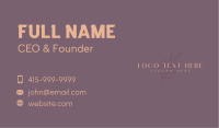 Elegant Leaf Wordmark Business Card Image Preview