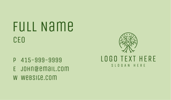 Green Tree People  Business Card Design Image Preview