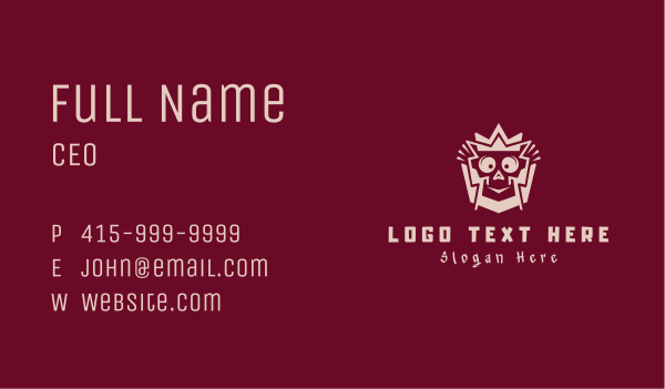 Crown Skull Apparel Business Card Design Image Preview