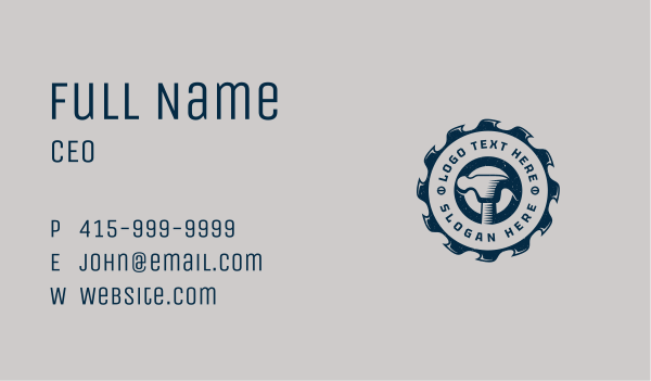 Hammer Saw Carpentry Business Card Design Image Preview