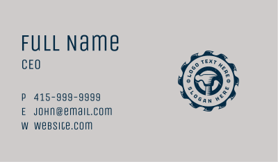 Hammer Saw Carpentry Business Card Image Preview