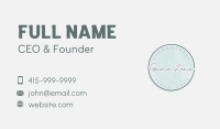 Green Feminine Signature Business Card Design