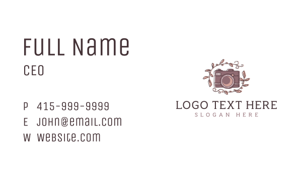 SLR Camera Vlogger Business Card Design Image Preview