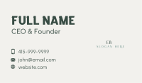 Elegant Nature Wordmark Business Card Image Preview