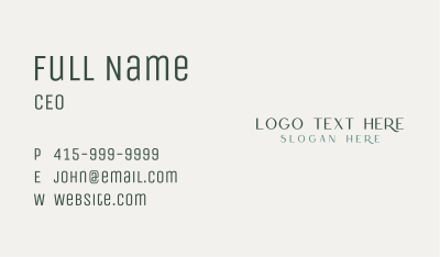 Elegant Nature Wordmark Business Card Image Preview
