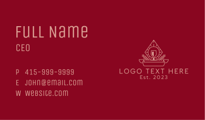 Winery Glass Emblem Business Card Image Preview