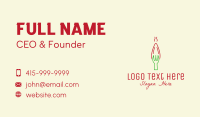 Red Chili Pepper Fork  Business Card Image Preview