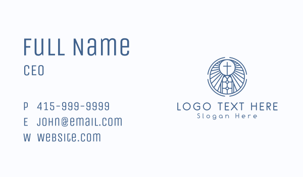Holy Crucifix Shrine Business Card Design Image Preview