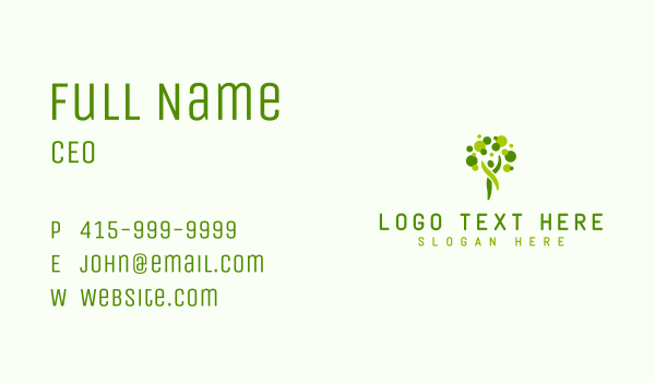 Abstract Human Tree Business Card Design Image Preview