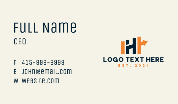 Business Arrow Letter H Business Card Design Image Preview
