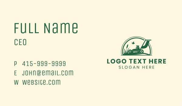 Garden Lawn Mower  Business Card Design Image Preview