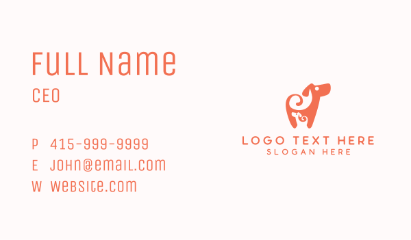 Animal Vet Grooming Business Card Design Image Preview