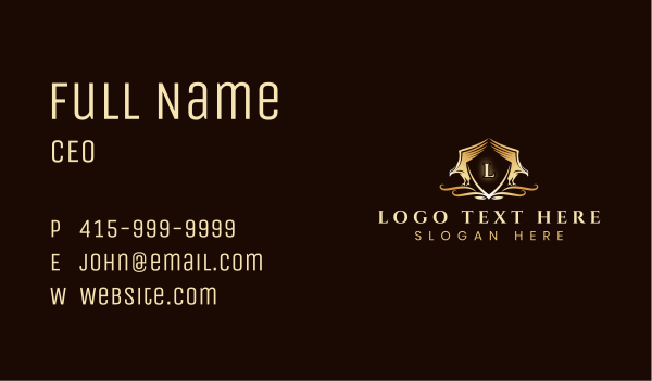 Luxury Eagle Crest Business Card Design Image Preview