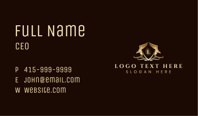 Luxury Eagle Crest Business Card Image Preview