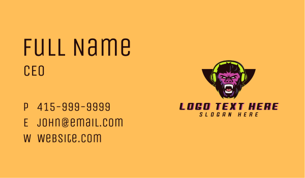 Mad Gorilla Gaming Business Card Design Image Preview