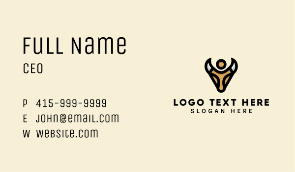 Wild Bull Horns  Business Card Design Image Preview