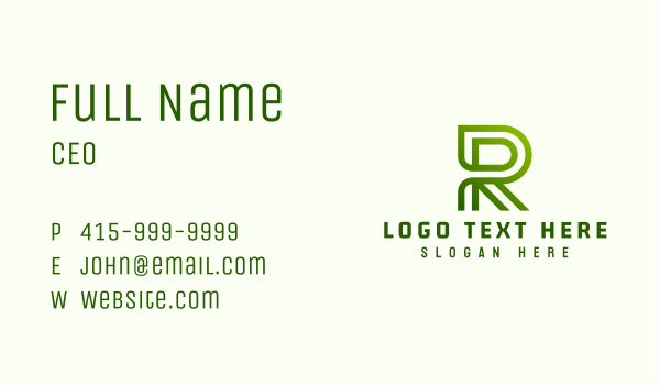Banking Corporation Letter R  Business Card Design Image Preview