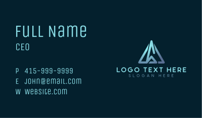 Startup Modern Triangle  Business Card Image Preview