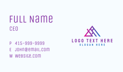 Gradient Modern Letter A Business Card Image Preview