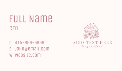 Floral Sparkle Gemstone Business Card Image Preview