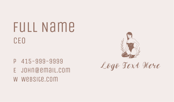 Sexy Lingerie Woman Business Card Design Image Preview