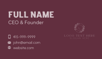 Elegant Floral Spa Letter Business Card Preview