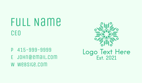 Feather Arrow Snowflake Business Card Design Image Preview