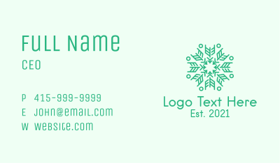 Feather Arrow Snowflake Business Card Image Preview