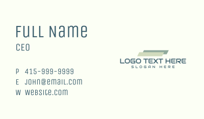 Generic Shape Wordmark Business Card Image Preview