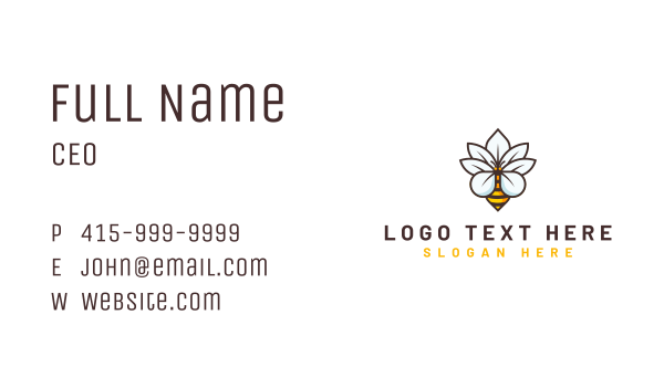 Floral Nature Beehive Business Card Design Image Preview
