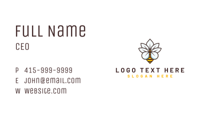 Floral Nature Beehive Business Card Image Preview